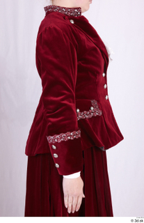  Photos Woman in Historical Dress 65 17th century Historical clothing red dress upper body 0009.jpg